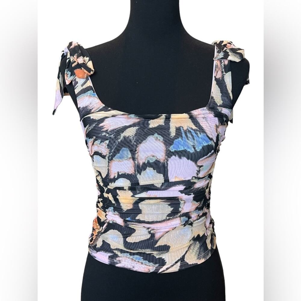 * New ~  FREE PEOPLE  ~Avenue Print Tank Top Small ANTHROPOLOGIE Ret $58